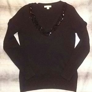 Beaded New York and company sweater
